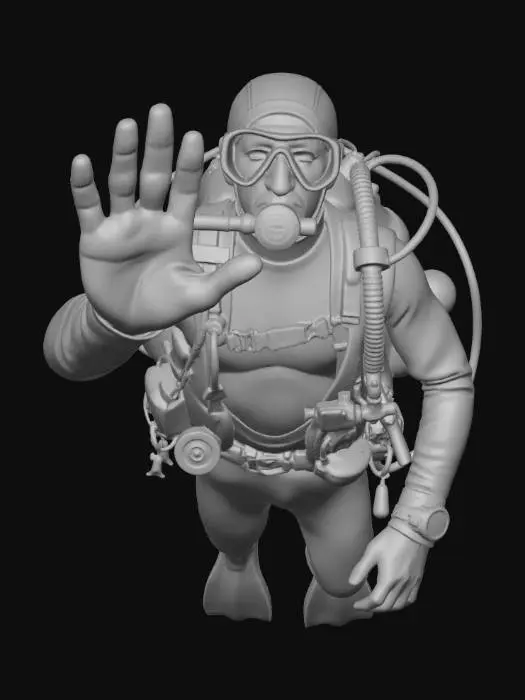 3D model for Diver's Gesture