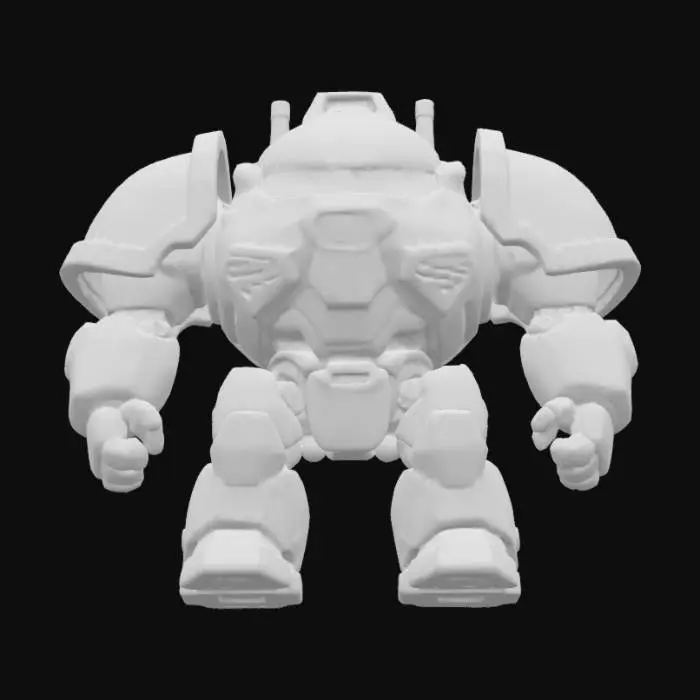3D model for Chibi style dreadnought 
