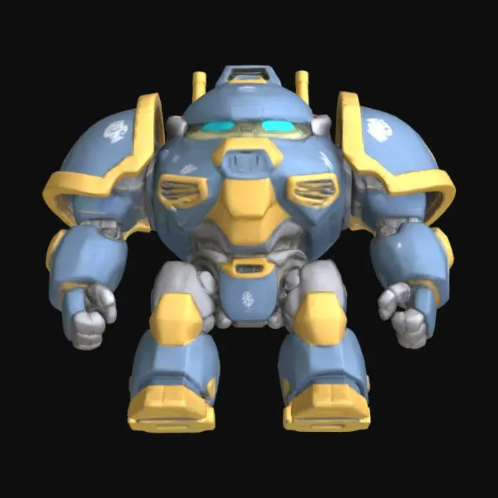 3D model for Chibi style dreadnought 
