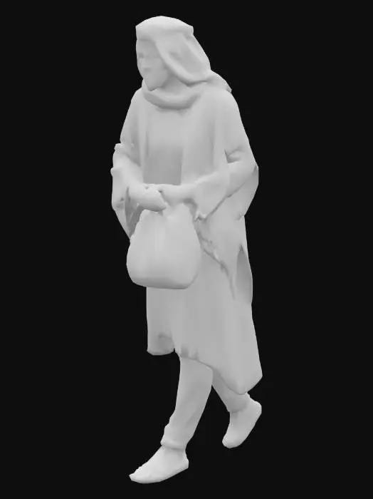 3D model for a walking desert-dealer/trader, arab