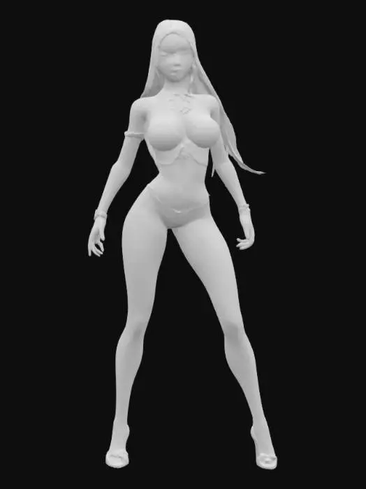 3D model for Native American Squaw Princess Base Mesh
