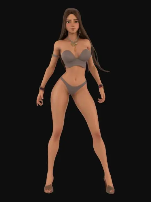 3D model for Native American Squaw Princess Base Mesh