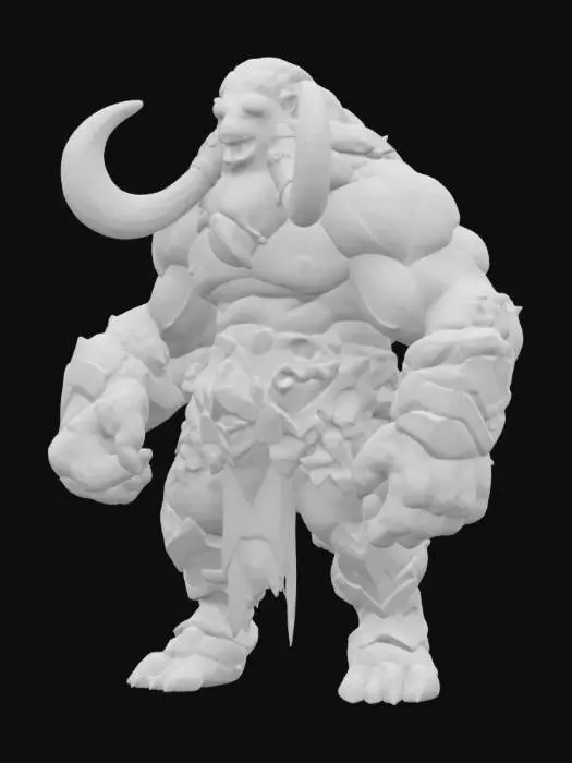 3D model for Giant Mammoth Lion Warrior