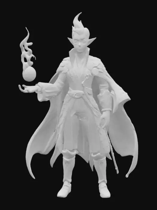 3D model for Swirling Pink Sorcerer of Flames
