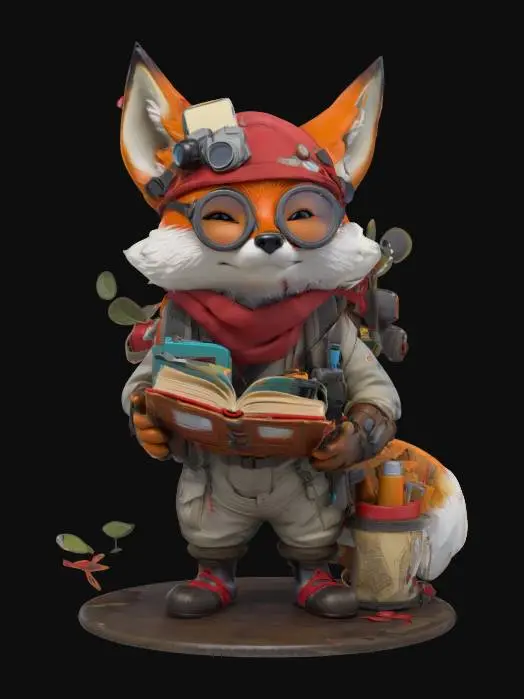 3D model for Inventive Fox Scholar