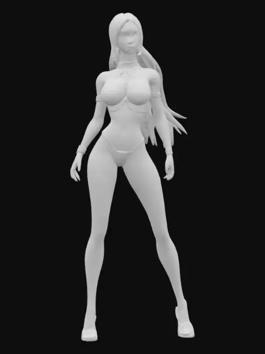 3D model for Native American Squaw Princess Base Mesh