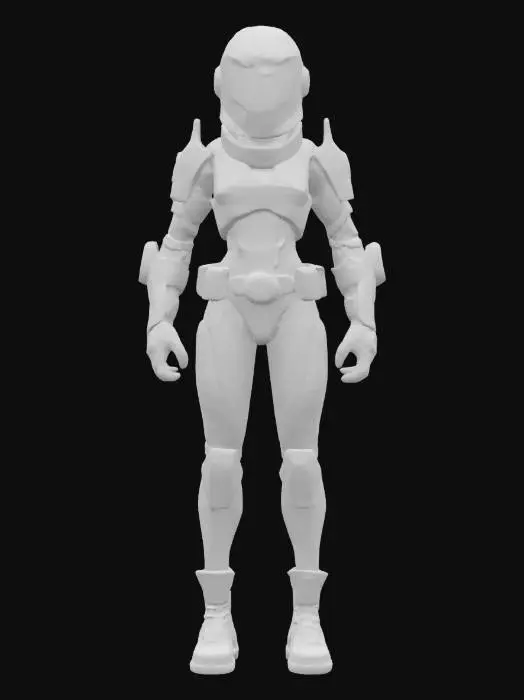 3D model for A cell shaded comic book character, cell shaded with thick black lines and bold colors