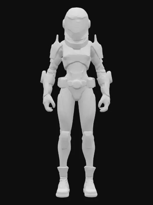 3D model for A cell shaded comic book character, cell shaded with thick black lines and bold colors