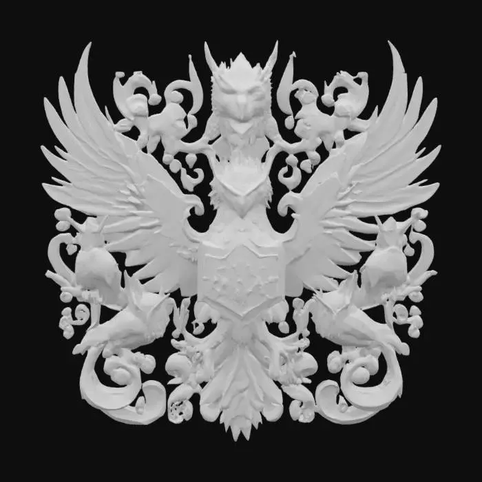 3D model for Mystical Avian Crest, #emblem#