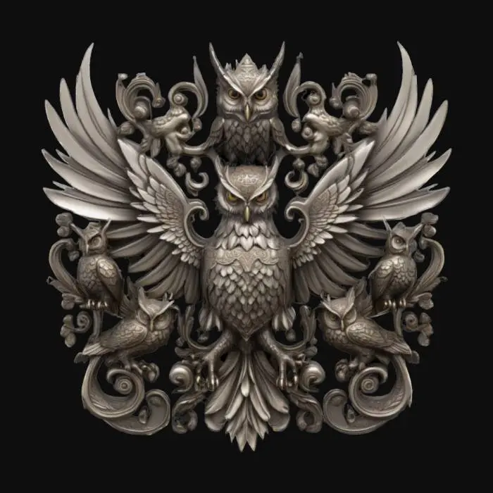 3D model for Mystical Avian Crest, #emblem#