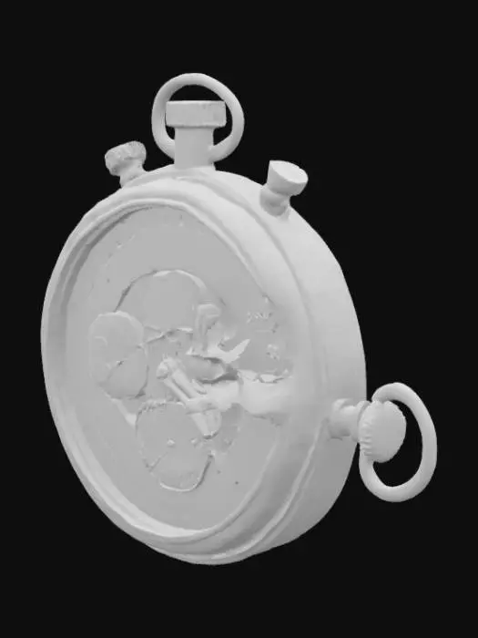 3D model for Supernatural stopwatch able to pause time high detail dials showing the gears internally blue glowing smoke , Sci-Fi, Vintage, Highly Detailed, Ultra Realistic
