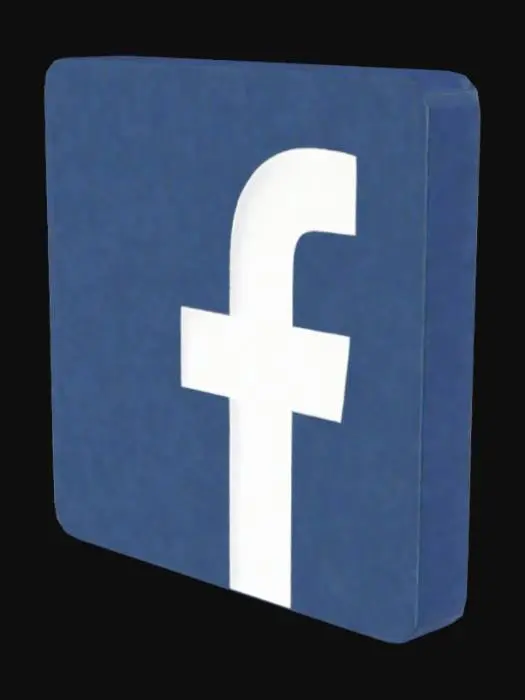 3D model for Facebook Logo