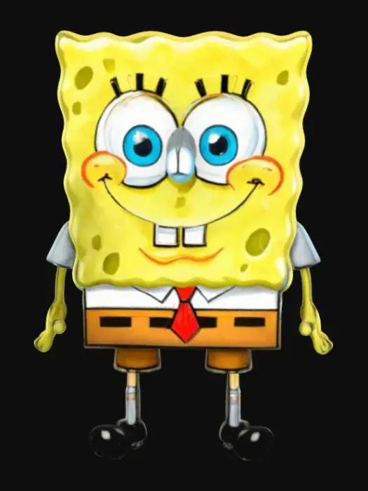 3D model for Smiling Sponge Character