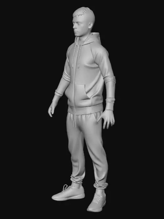 3D model for Man in Gray Tracksuit