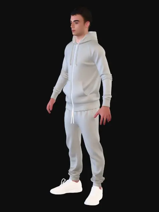 3D model for Man in Gray Tracksuit