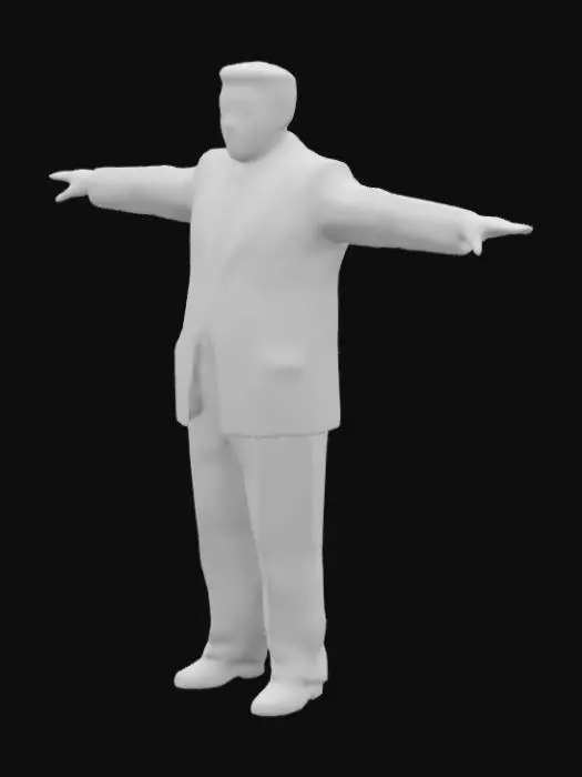 3D model for Realistic symmetrical Donald Trump, Doing T-Pose, arms out to sides. 