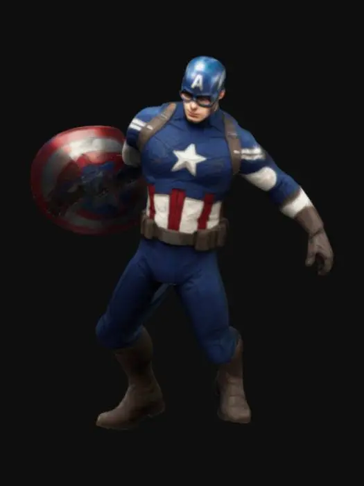 3D model for Captain America Action Figure