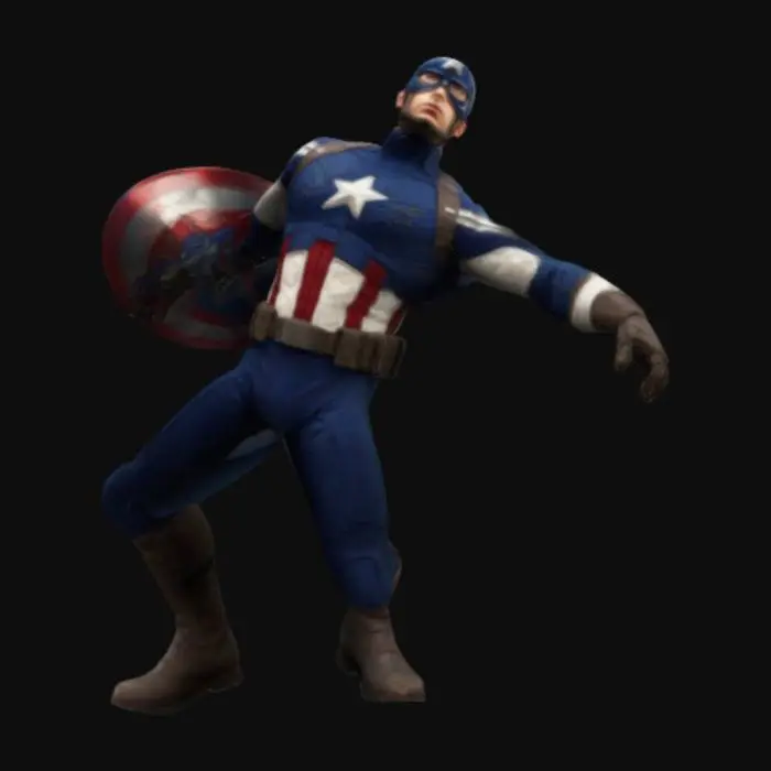3D model for Captain America Action Figure
