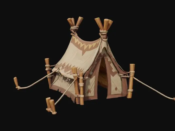 3D model for Rustic Shelter