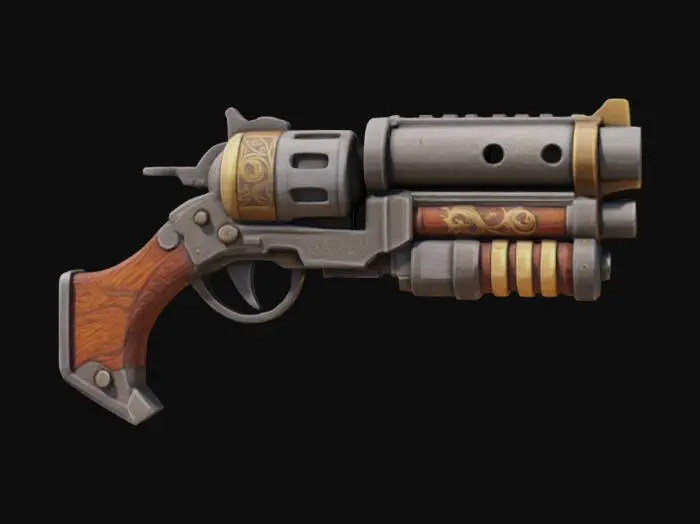 3D model for Steampunk Blaster