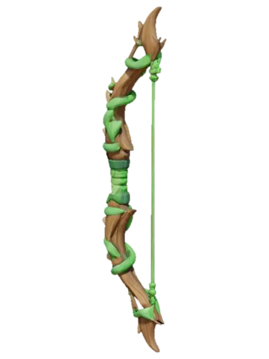 Forest Hunter's Bow - Ranger model 3D, wygenerowany przez AI
