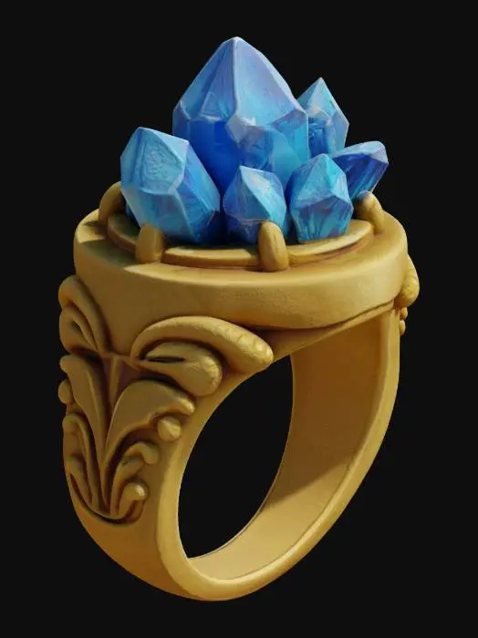 3D model for Azure Crown Ring
