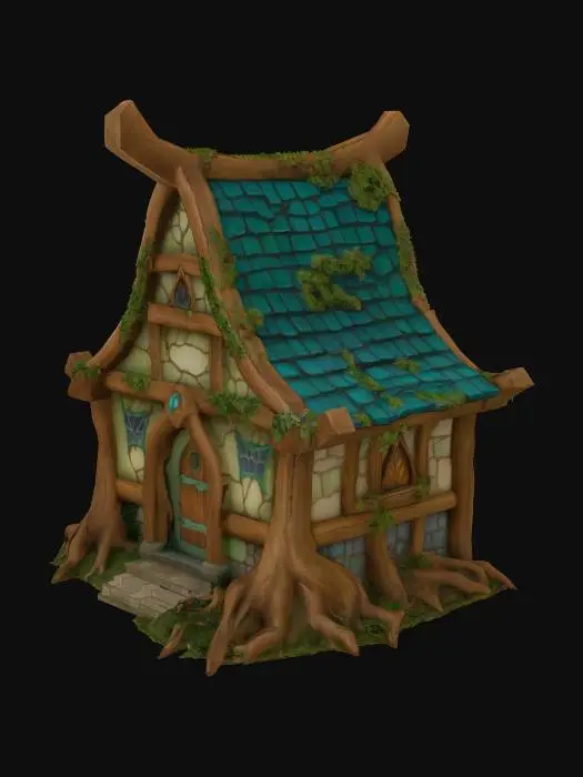 3D model for Enchanted Treehouse Cottage