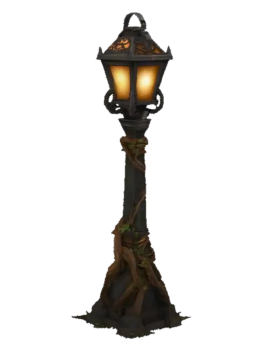 Enchanted Lanternpost - Lantern 3D model, vytvořený pomocí AI