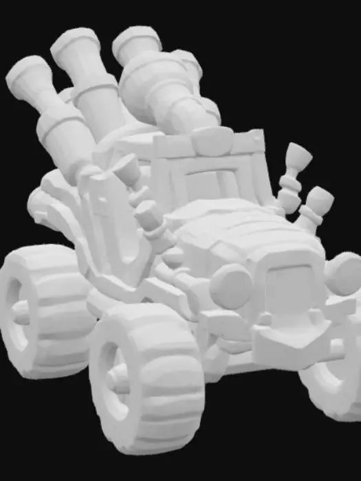 3D model for Steampunk Roadster