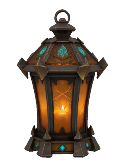 Modelong 3D na Enchanted Lantern - Vintage, ginawa ng AI