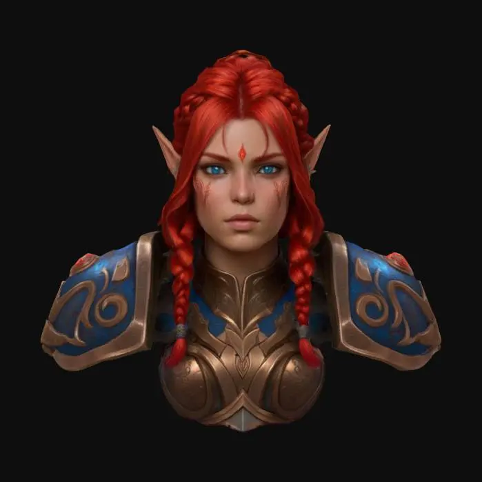 3D model for Fireborn Elf Warrior