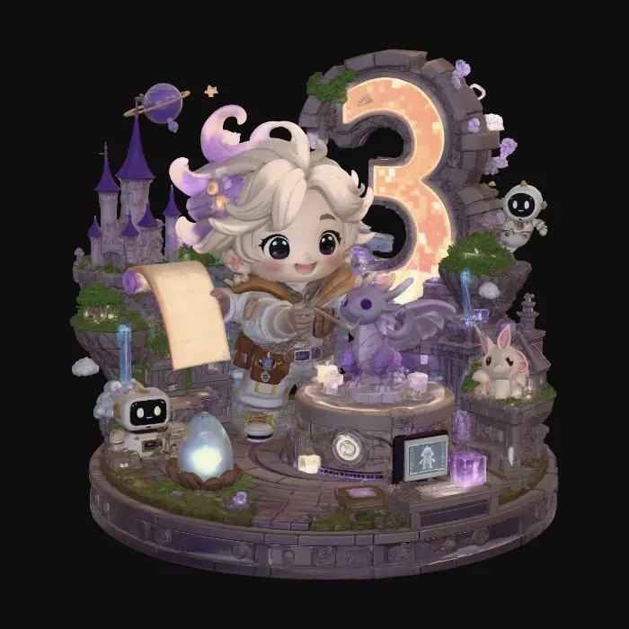3D model for Three Realms of Imagination