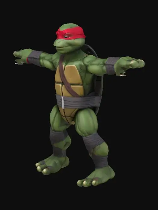 3D model for fait moi Raphael des Ninja Turtles en pose T