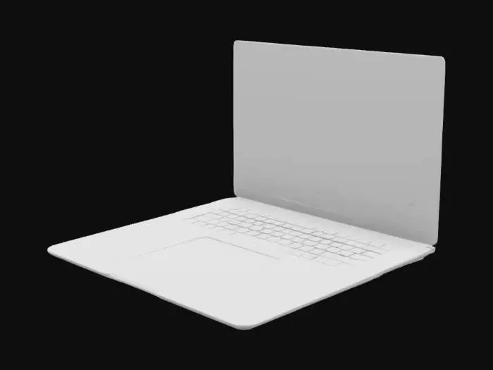 3D model for A modern laptop running Linux 