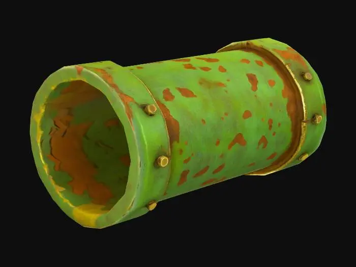 3D model for Rusty Green Pipe