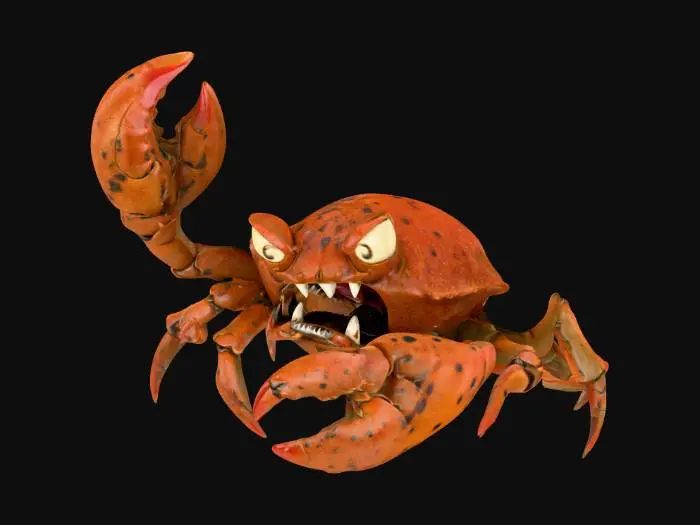 3D model for Angry Crab Cartoon