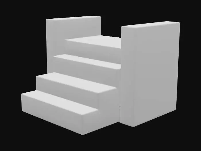 3D model for Concrete Stairs Model