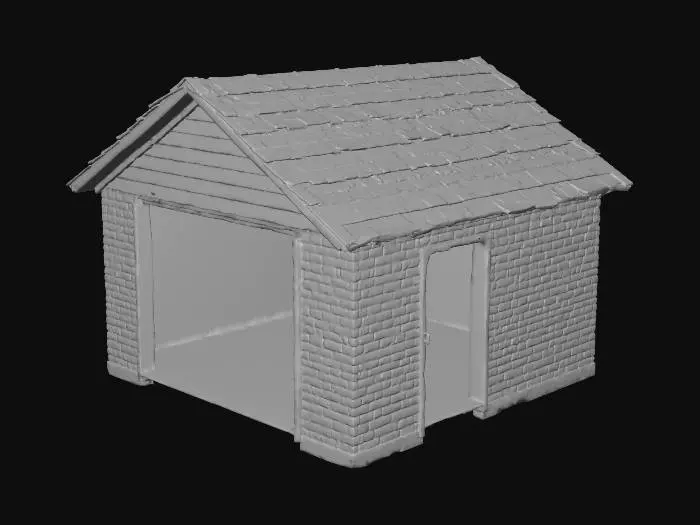 3D model for Wooden Garage Model