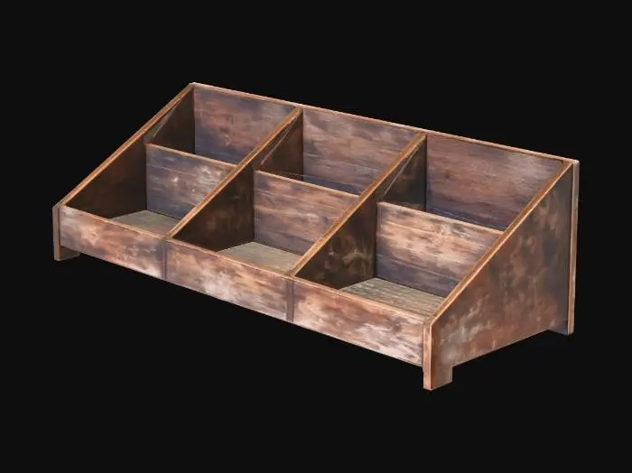 3D model for Wooden Cubby Organizer