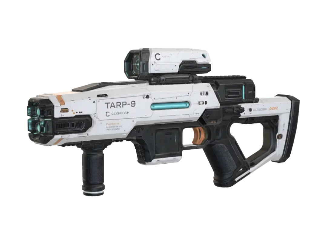 CleanCorp TARP-9 Target Acquisition and Retention Platform 3D model, vytvořený pomocí AI