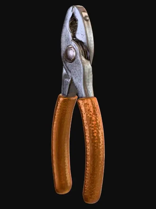 3D model for Pliers with Red Handles
