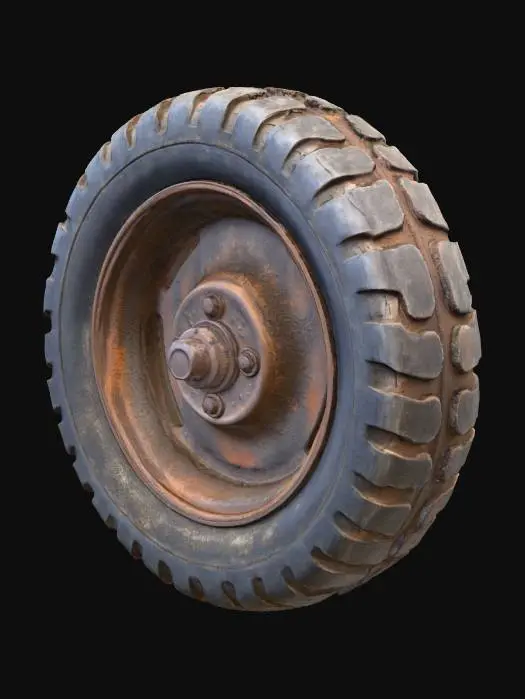 3D model for Weathered Wheel