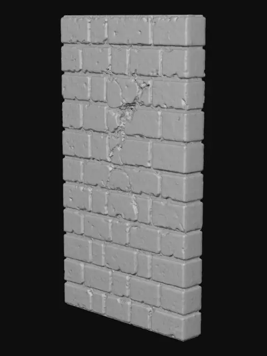 3D model for Cracked Brickwork
