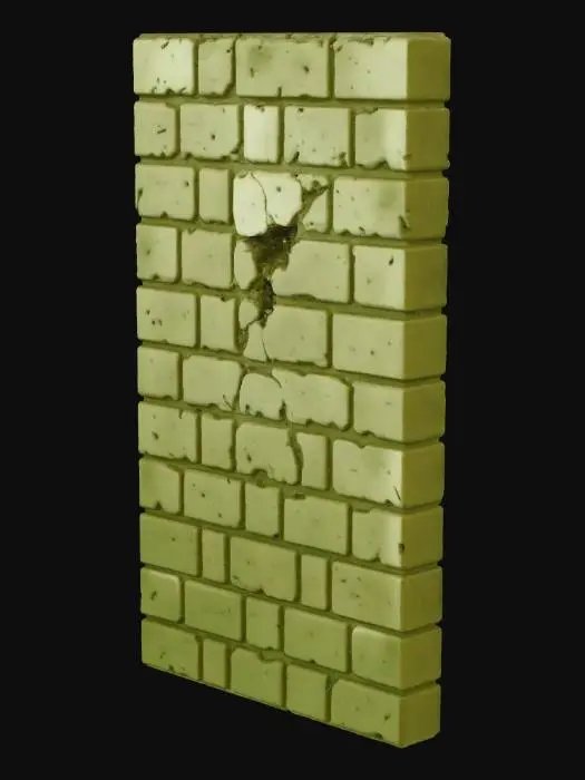 3D model for Cracked Brickwork