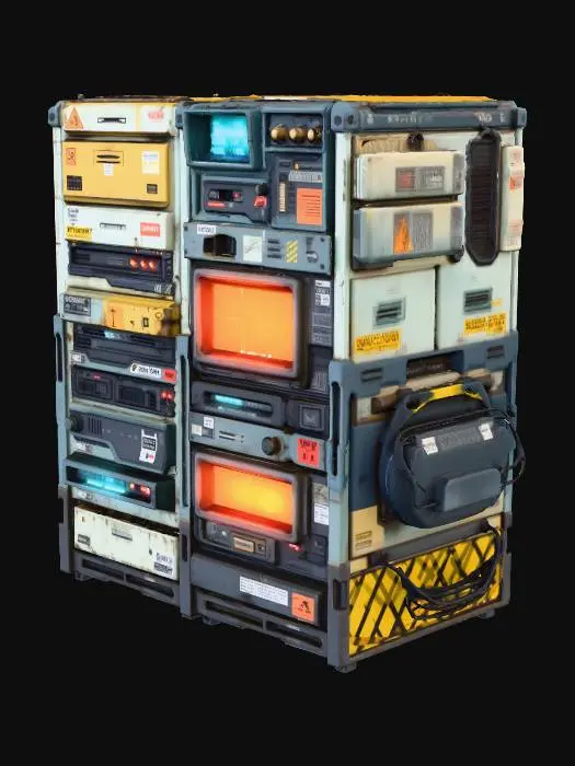 3D model for Cyberpunk Server Stack
