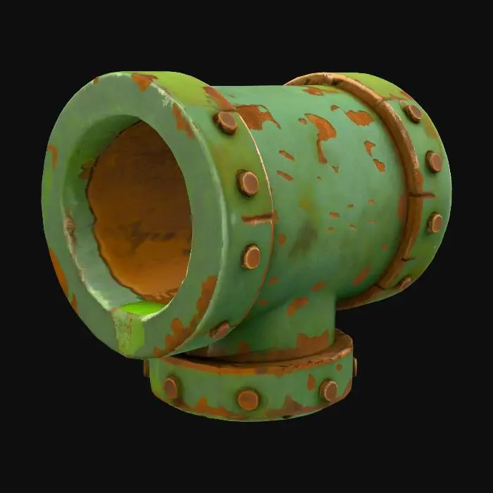 3D model for Rusty Elbow Pipe