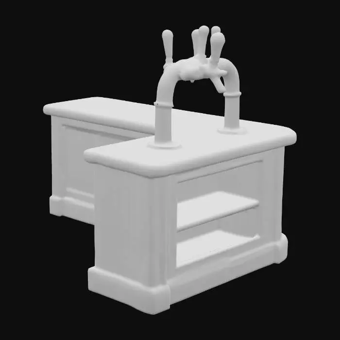 3D model for Vintage Bar Counter