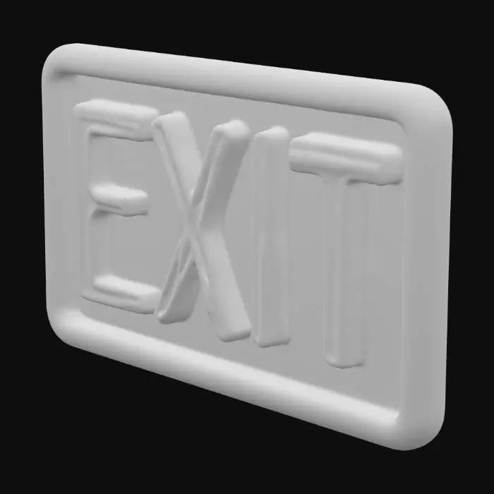 3D model for Neon Exit Sign