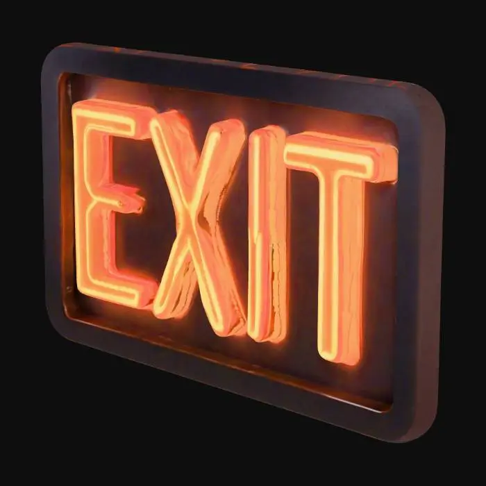 3D model for Neon Exit Sign