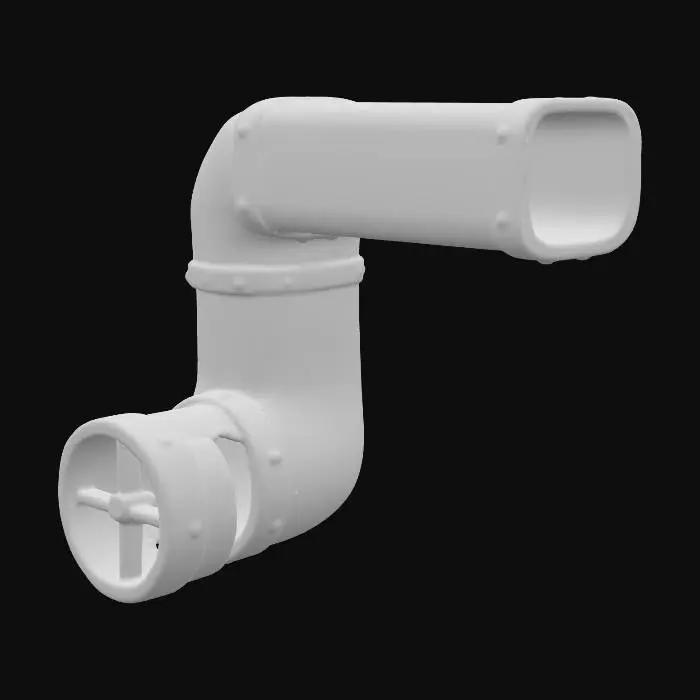 3D model for Industrial Pipe Valve